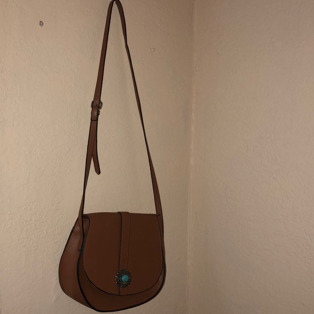 Brown leather purse